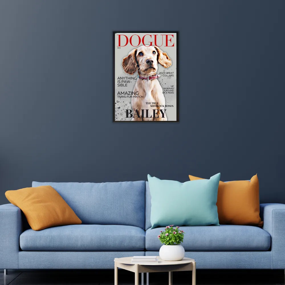Magazine Style Personalised Pet Portrait