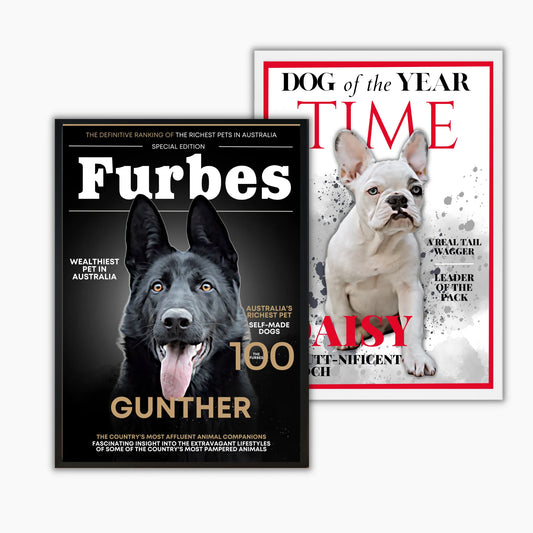 Magazine Style Personalised Pet Portrait