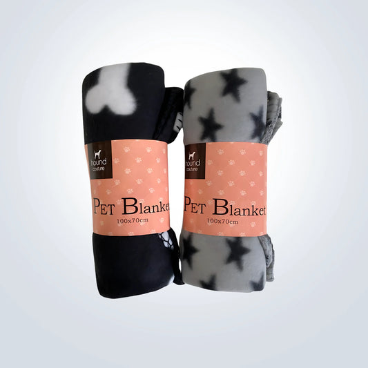 Hound Couture Plush Printed Pet Blanket 100 x 70cm