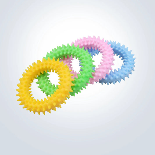 textured ring dog toy