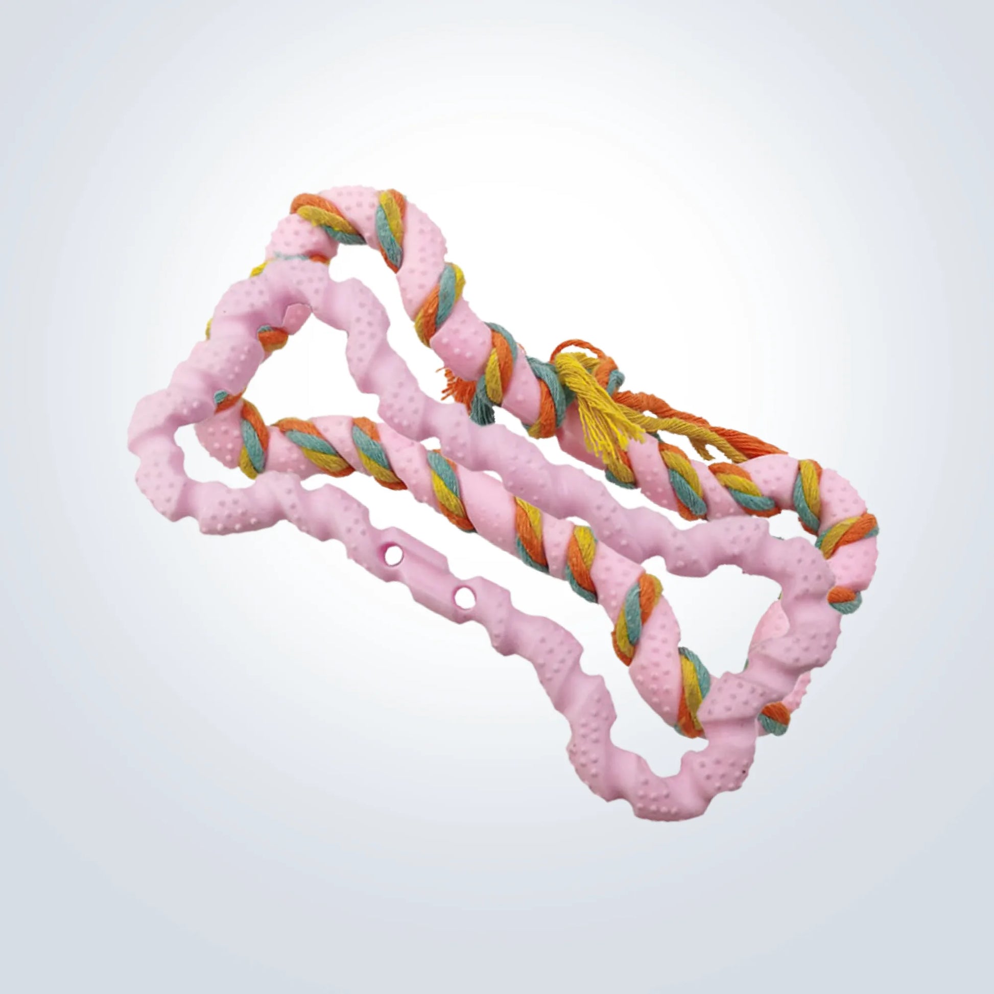 tough rubber chew dog toy blue