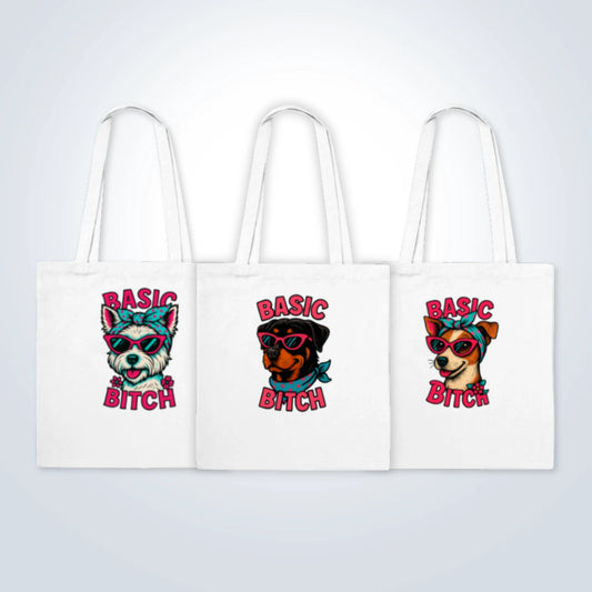 Basic Bitch Vintage Design Breed Tote Bag