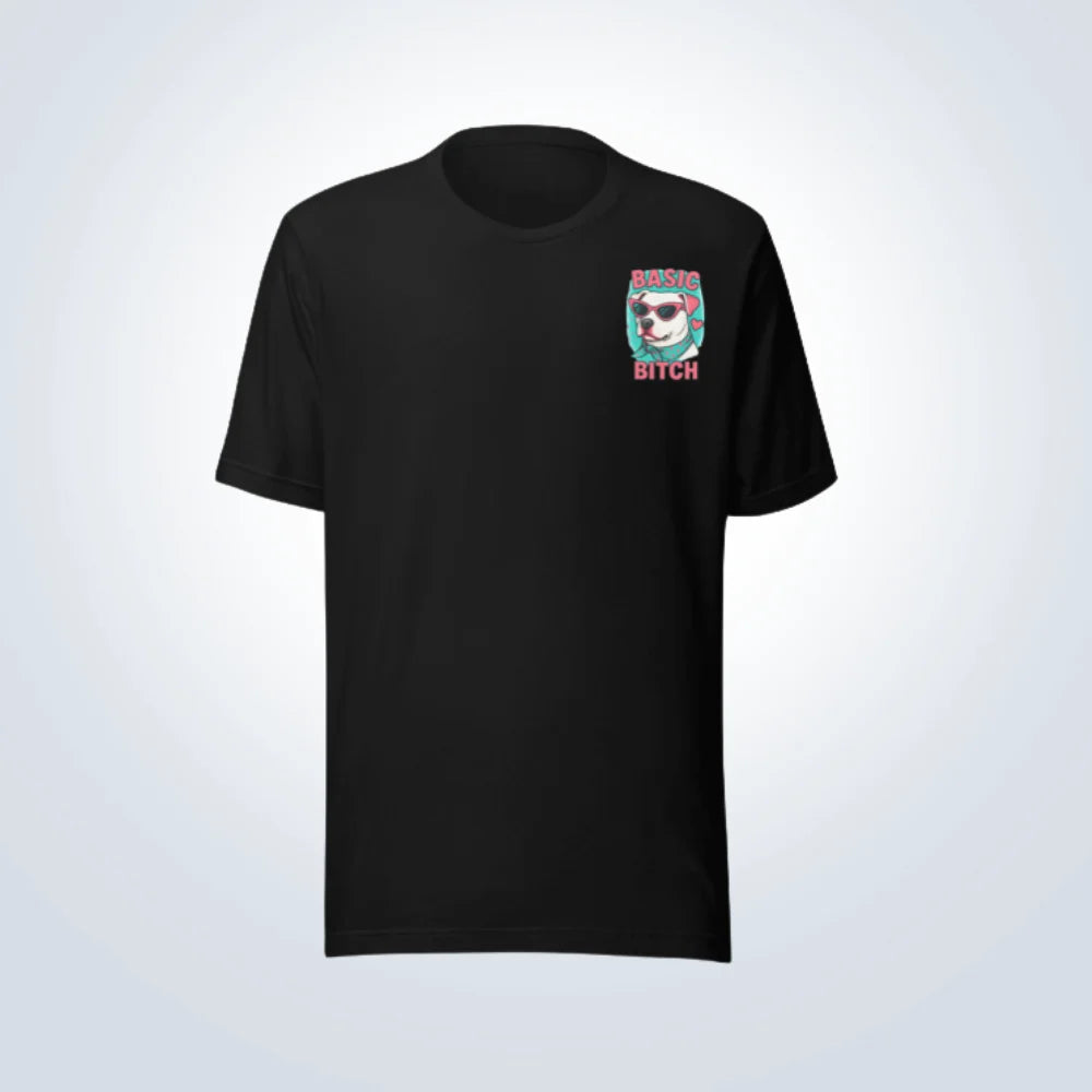 Basic Bitch Pitbull T-Shirt – Black – Front View