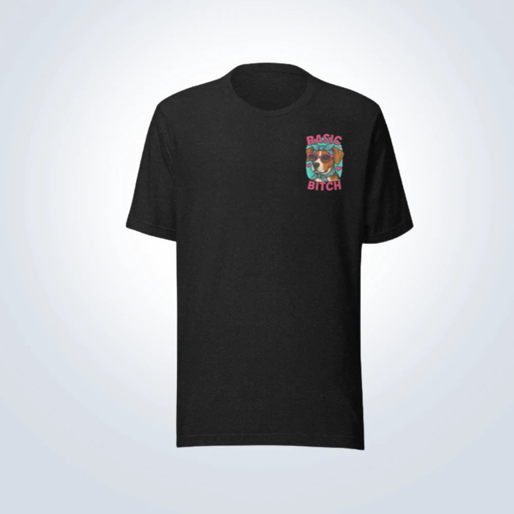 Basic Bitch Beagle T-Shirt – Black – Front View
