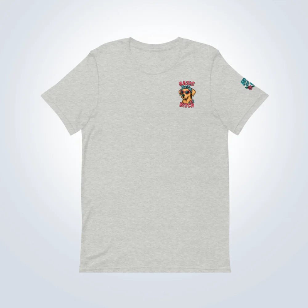 Basic Bitch Labrador T-Shirt – White – Front Flat lay