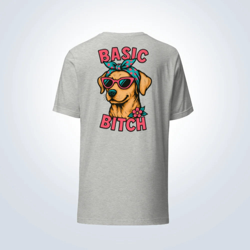 Basic Bitch Labrador T-Shirt – White – Back View