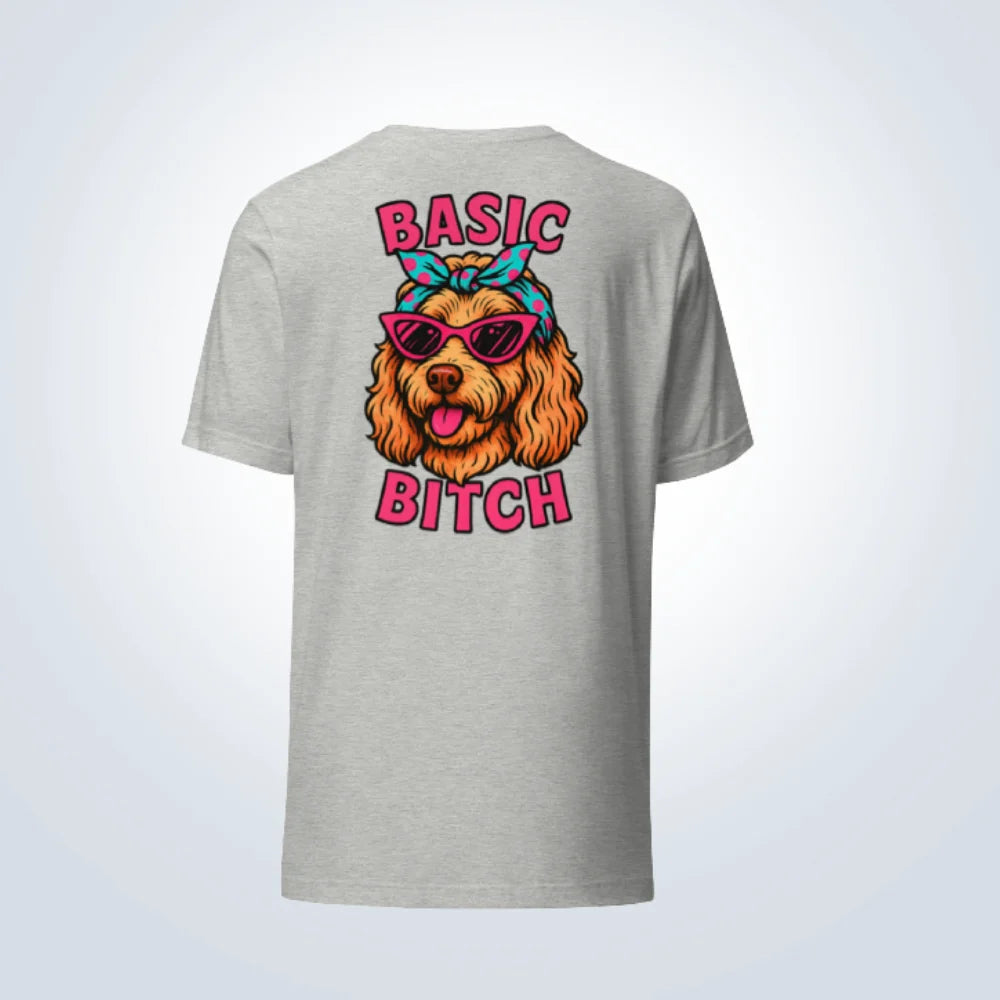 Basic Bitch Groodle T-Shirt – Grey – Back View
