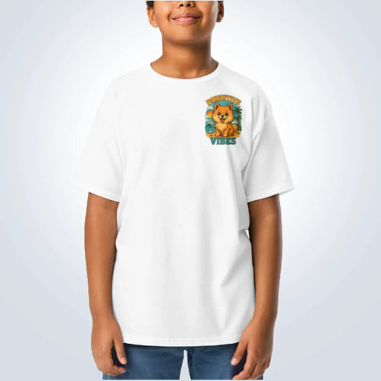 Pawsitive Vibes Cavoodle T-Shirt – White – Front View