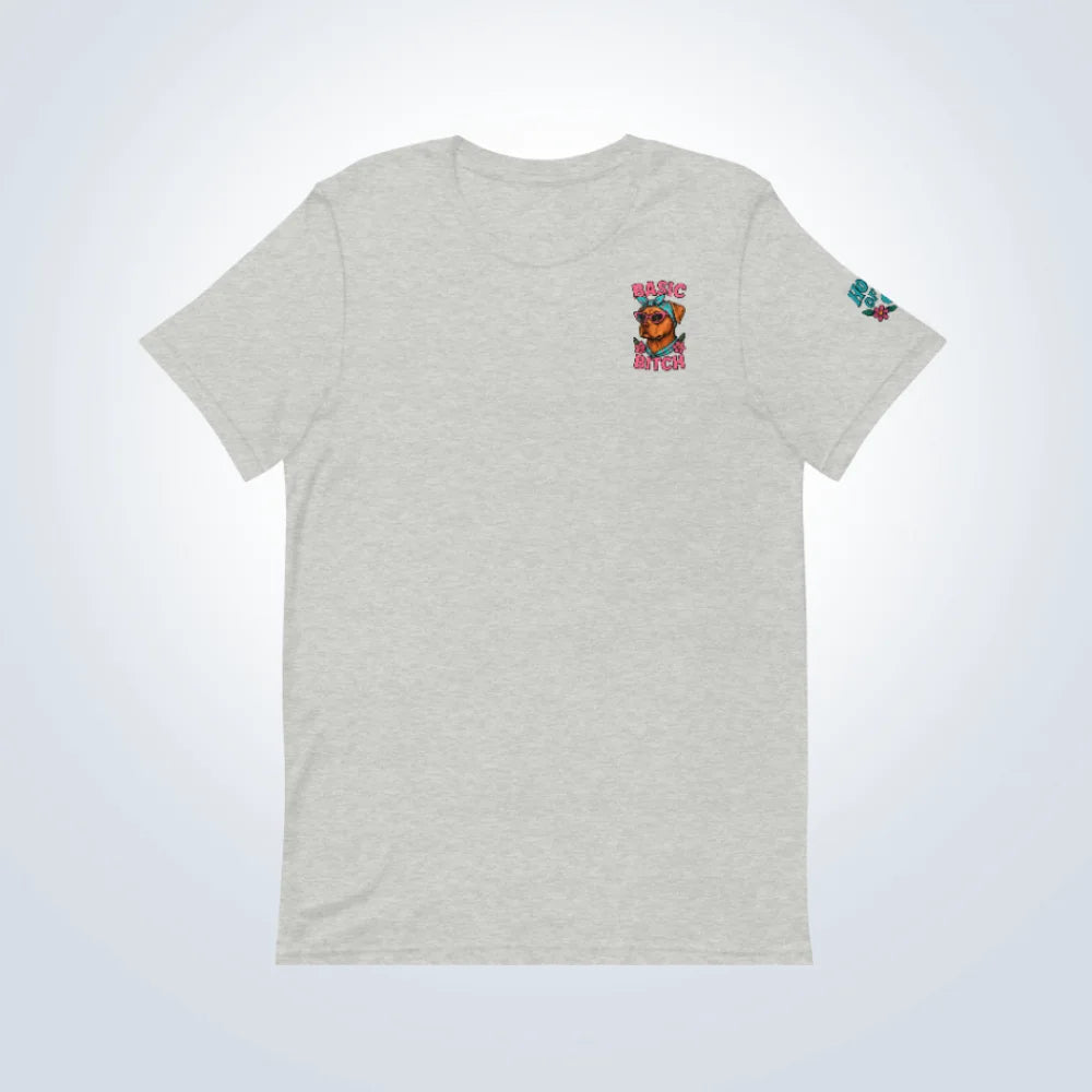 Basic Bitch Dogue de Bordeaux T-Shirt – Grey – Front Flat lay