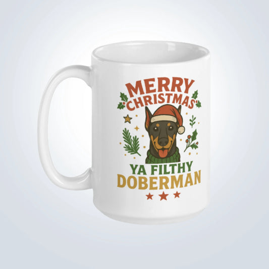 Doberman Merry Christmas Design