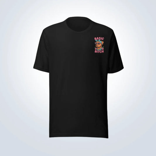 Basic Bitch Dogue de Bordeaux T-Shirt – Black – Front View