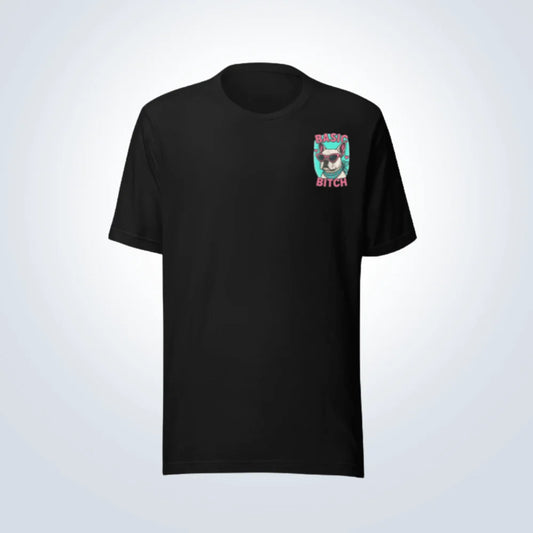 Basic Bitch French Bulldog T-Shirt – Black – Front View
