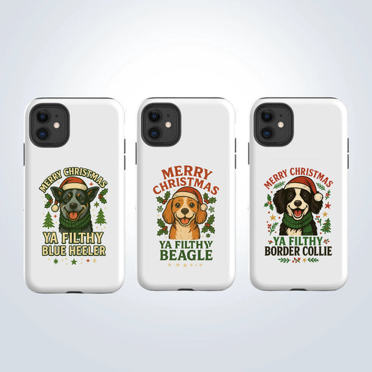 Merry Christmas Design Breed iPhone Case
