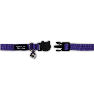 CAT COLLAR (safety breakaway clip + bell) - Rainbow Embroidered