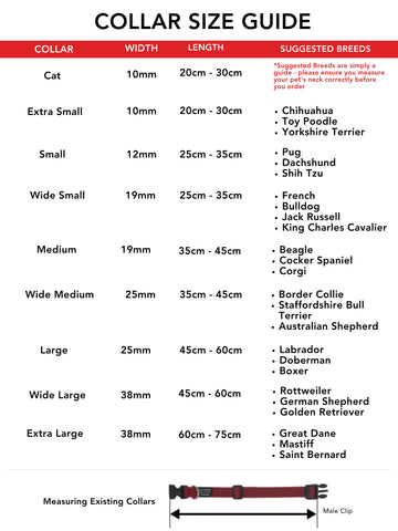 Collars Size Guide