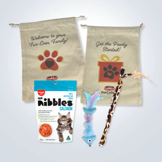 Essentials Gift Set for Cats with toys, treats and gift bag