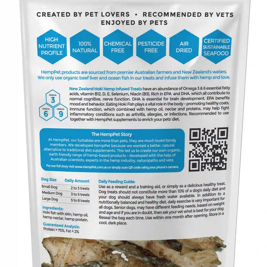 HempPet Hemp Infused Hoki Fish Dog Treats