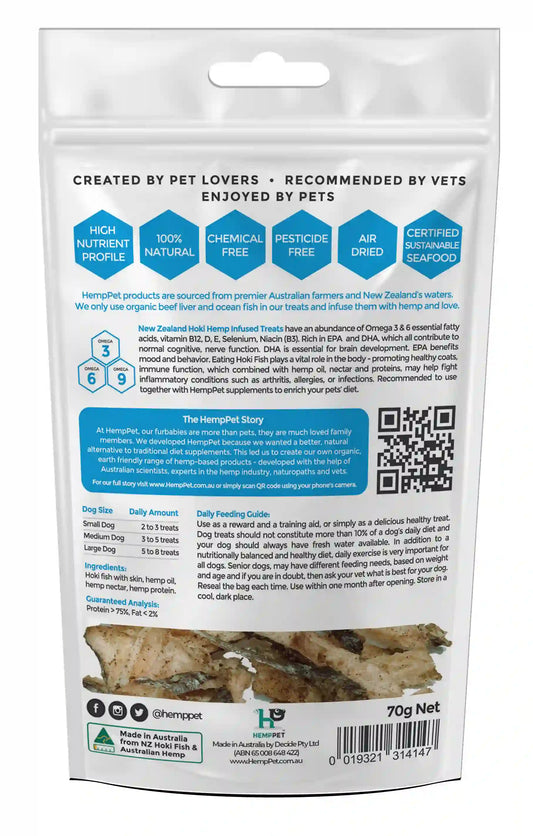 HempPet Hemp Infused Hoki Fish Dog Treats