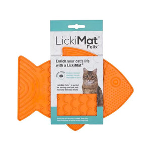 Licki Mat Felix cat lick mat orange
