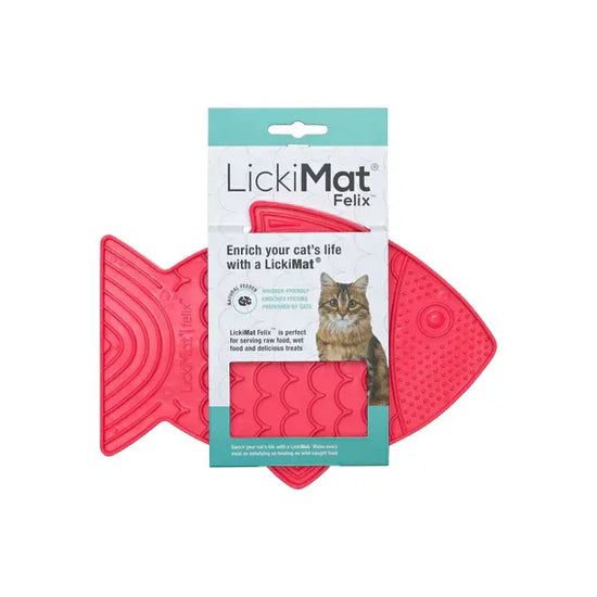 Licki Mat Felix cat lick mat red