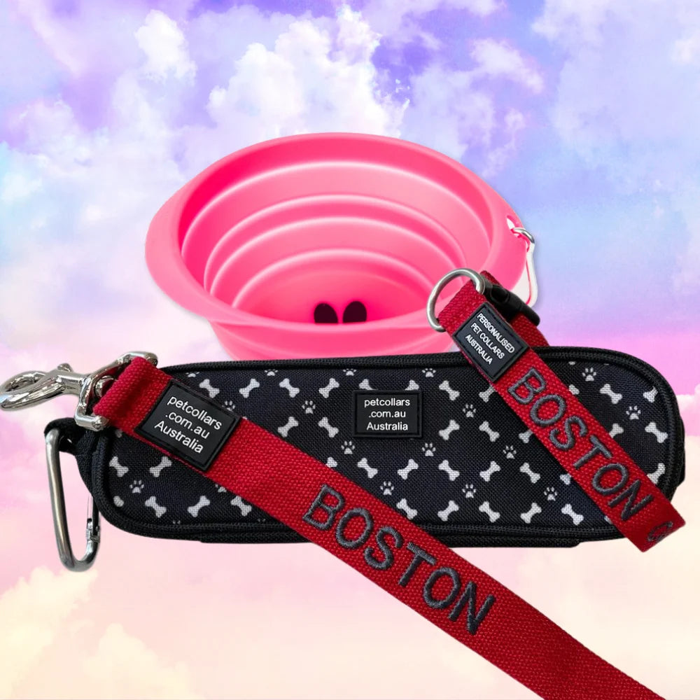 Walking Super Bundle – Collar, Lead & Travel Bowl Set