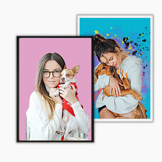 Person + Pet Personalised Portrait