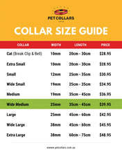 Load image into Gallery viewer, custom pet collar size guide