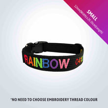 Load image into Gallery viewer, DOG COLLAR Small - Rainbow Embroidered
