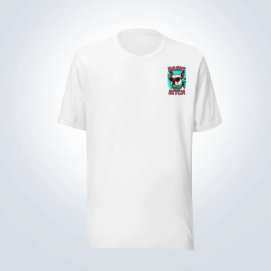 Basic Bitch French Bulldog T-Shirt – White – Front View