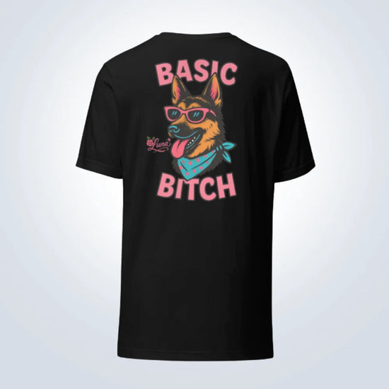 Basic Bitch German Shepherd T-Shirt – Black – Back View
