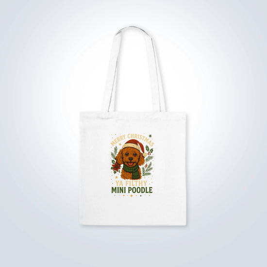 Mini Poodle Merry Christmas Design