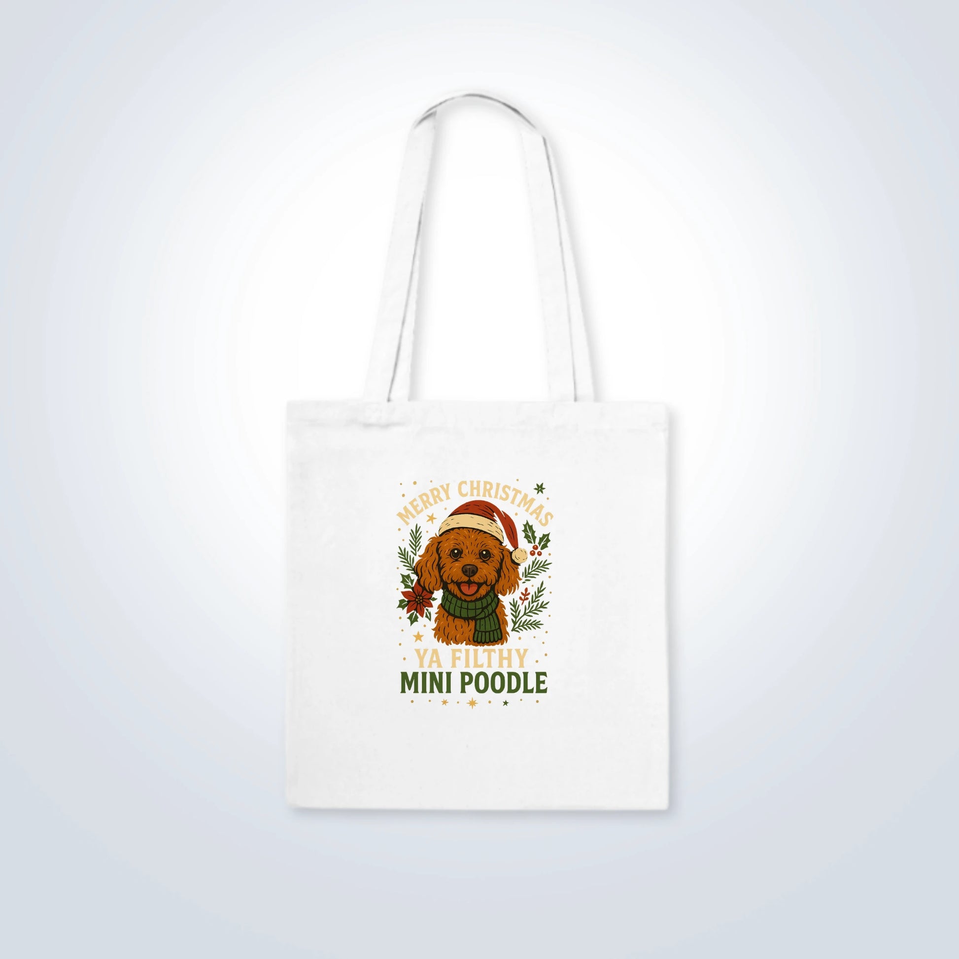 Mini Poodle Merry Christmas Design