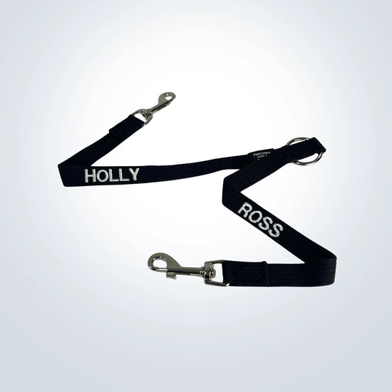pet double walker with name embroidered