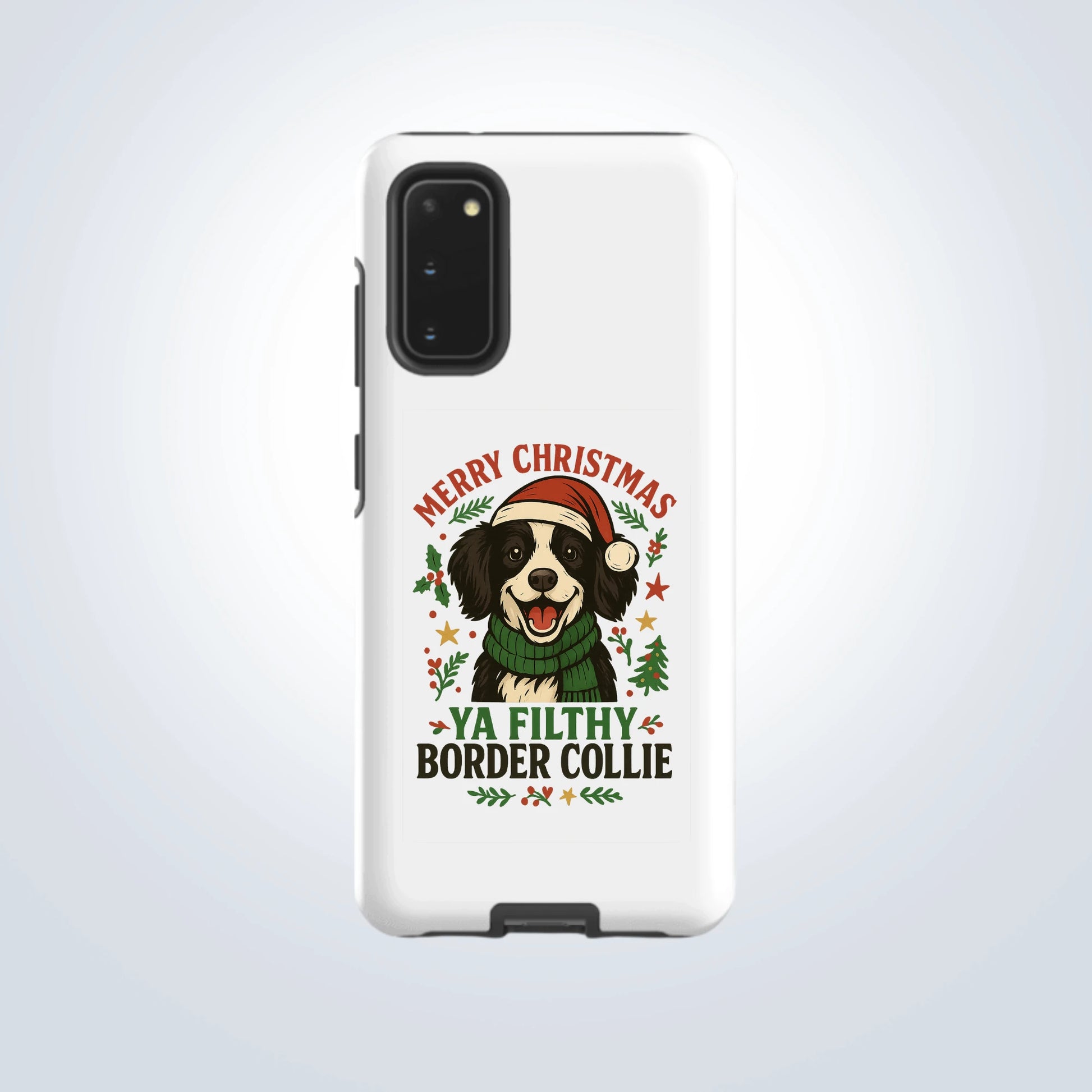 Border Collie Merry Christmas Design