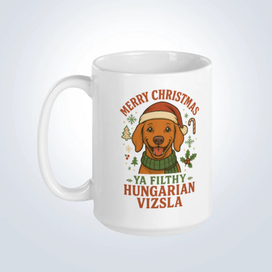 Hungarian Vizsla Merry Christmas Design