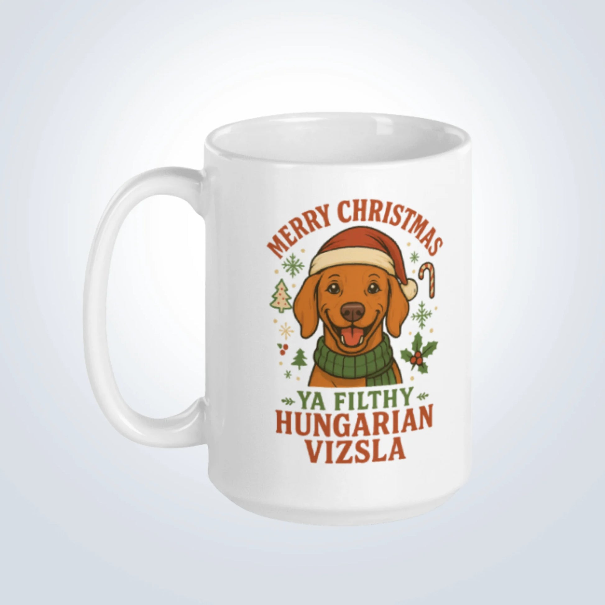 Hungarian Vizsla Merry Christmas Design