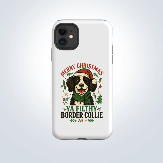 Border Collie Merry Christmas Design