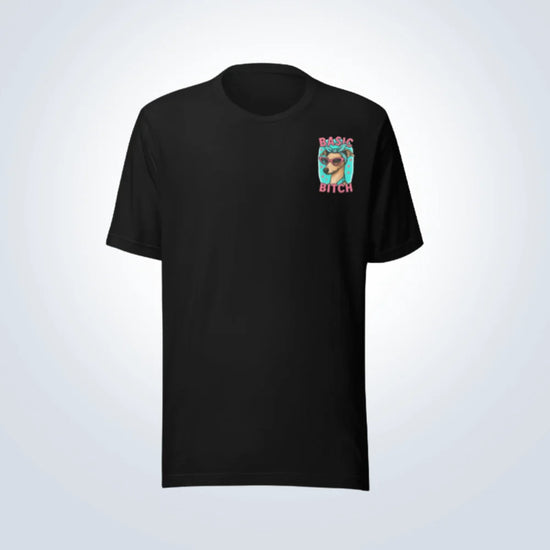 Basic Bitch Italian Greyhound T-Shirt – Black – Front View