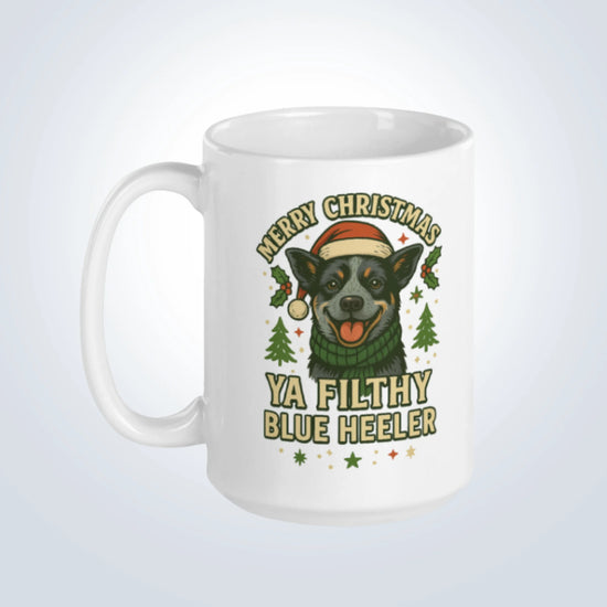 Blue Heeler Merry Christmas Design
