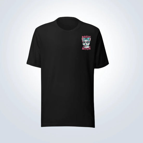 Basic Bitch West Highland Terrier T-Shirt – Black – Front View