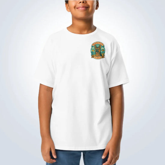 Pawsitive Vibes German Shepherd T-Shirt – White – Front View