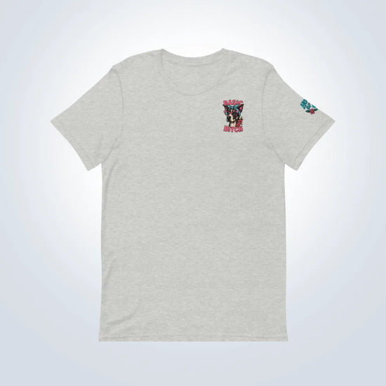 Basic Bitch Great Dane T-Shirt – Grey – Front Flat lay