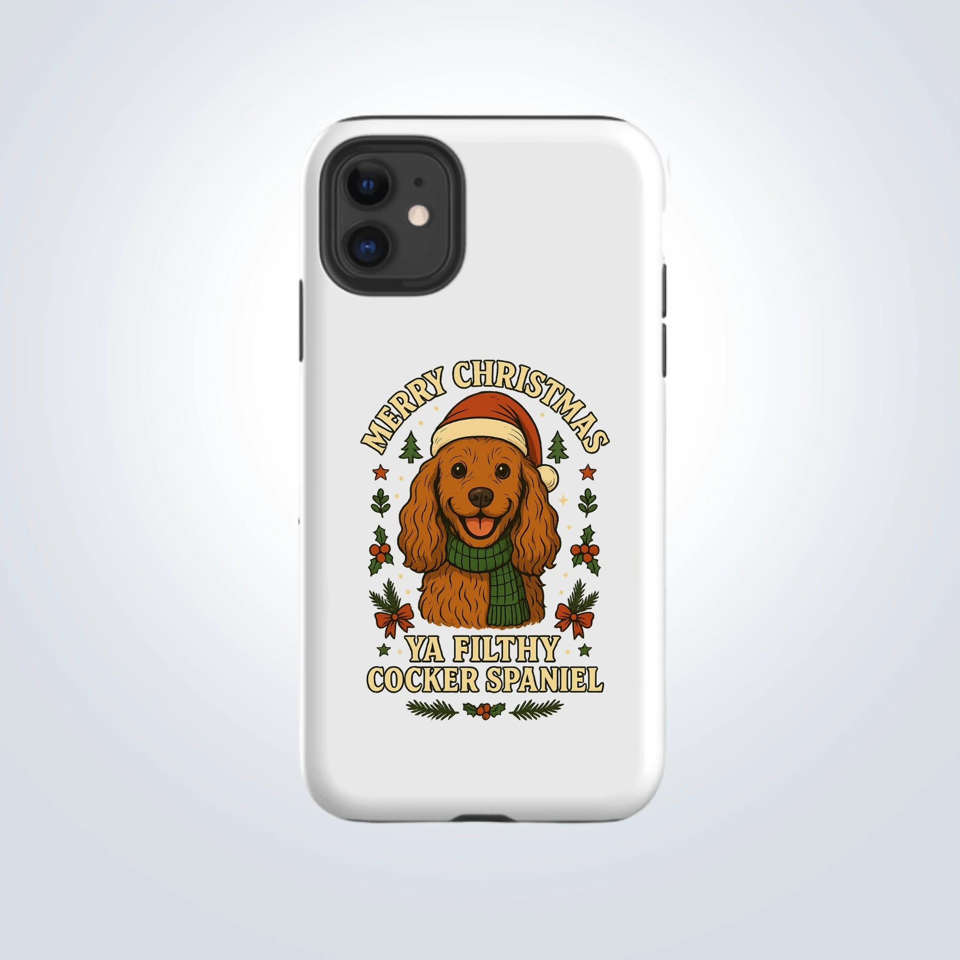 Cocker Spaniel Merry Christmas Design