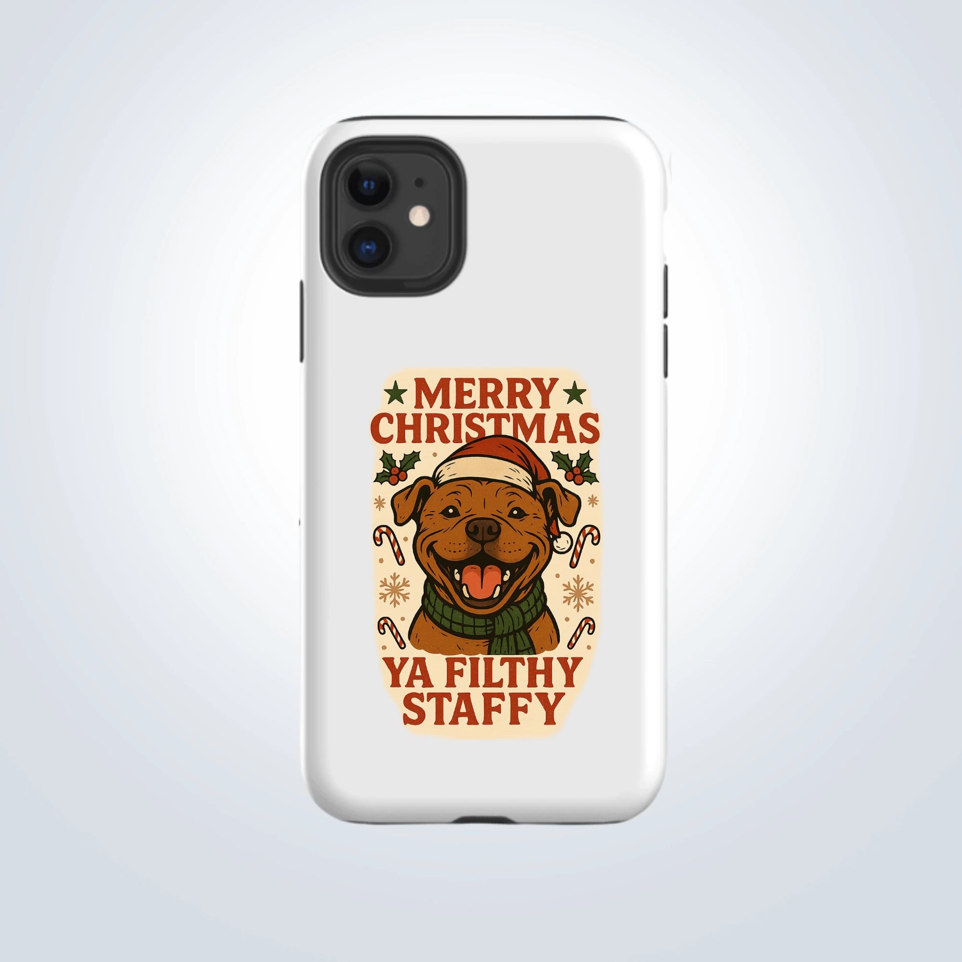 Staffy Merry Christmas Design