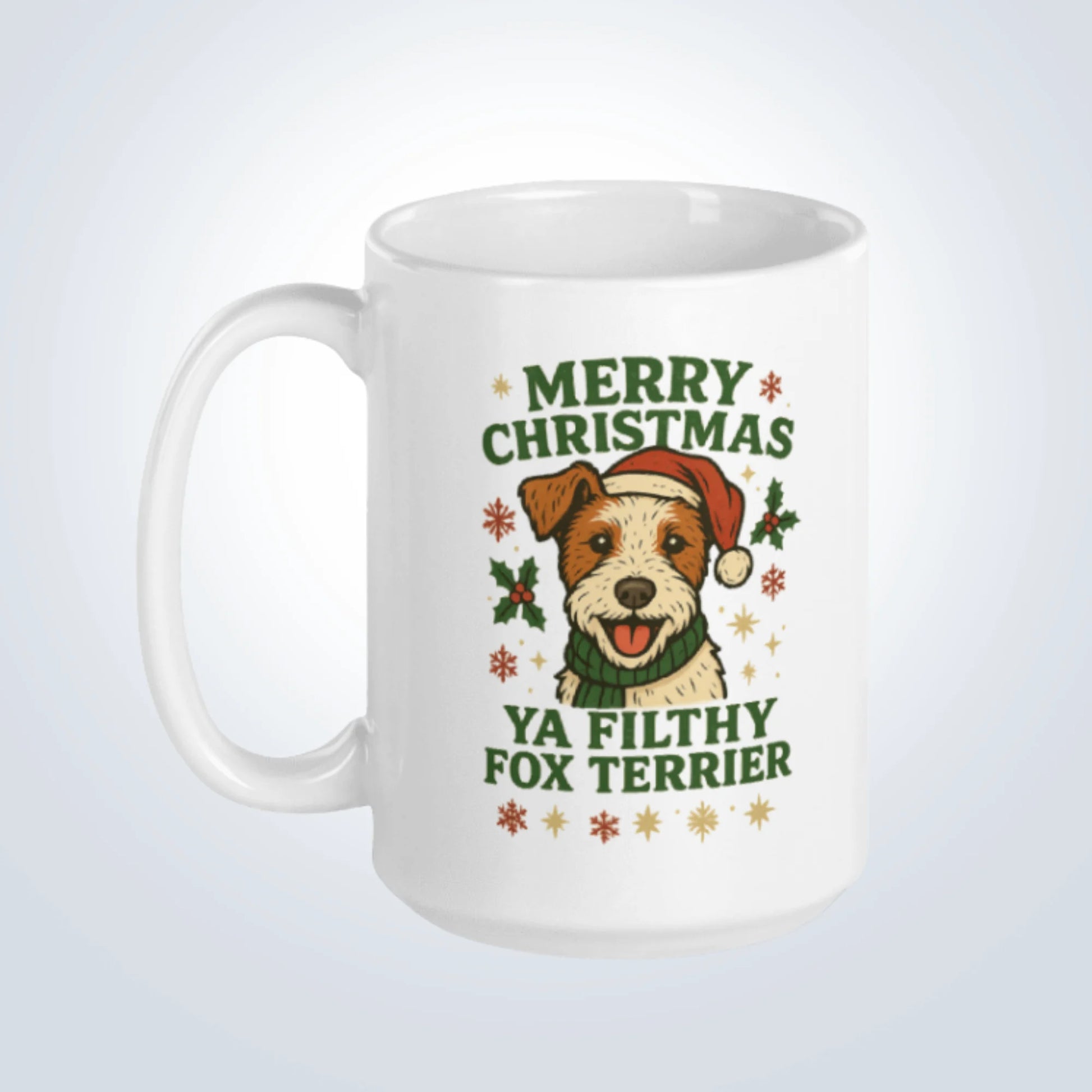 Fox Terrier Merry Christmas Design