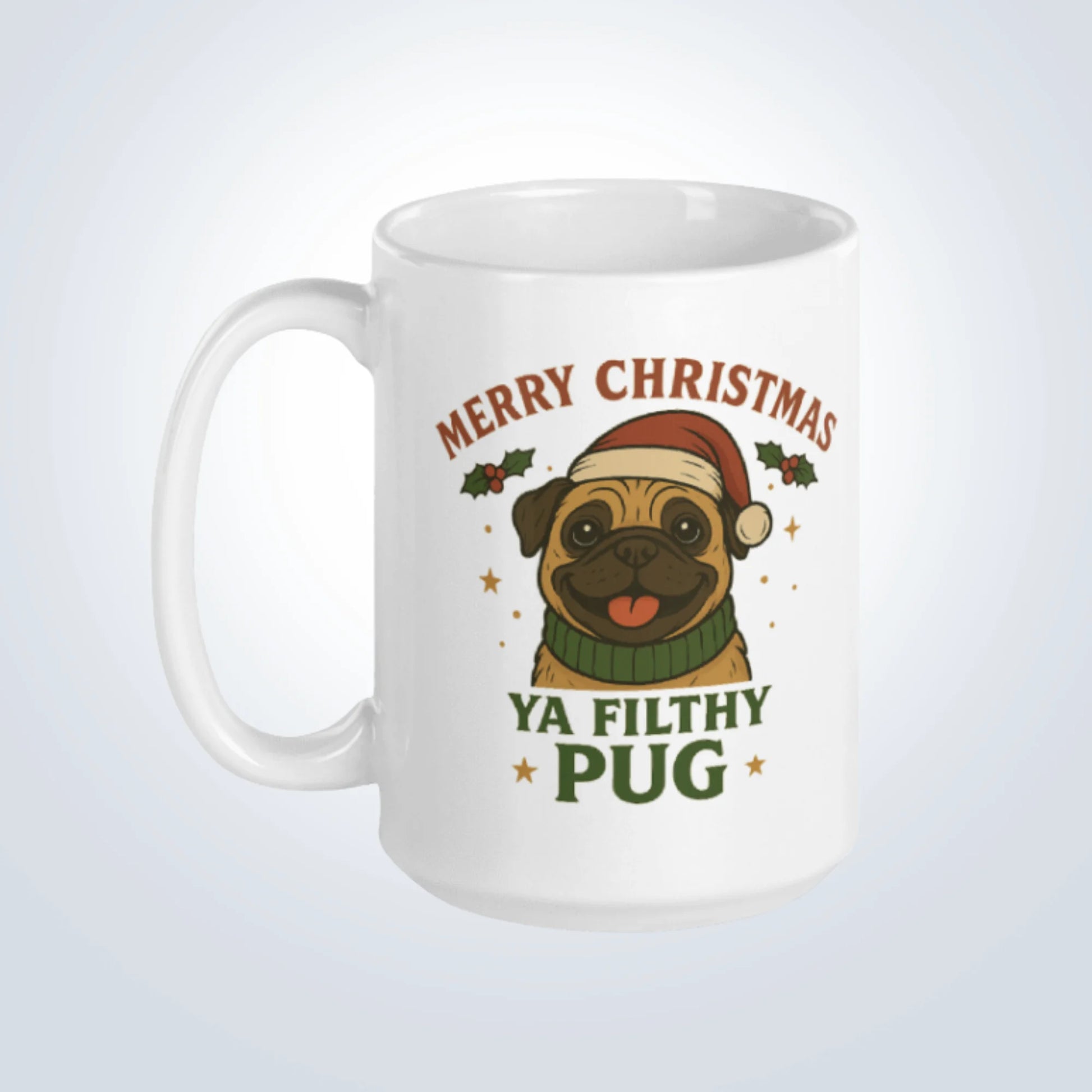 Pug Merry Christmas Design