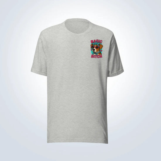Basic Bitch Beagle T-Shirt – Grey – Front View
