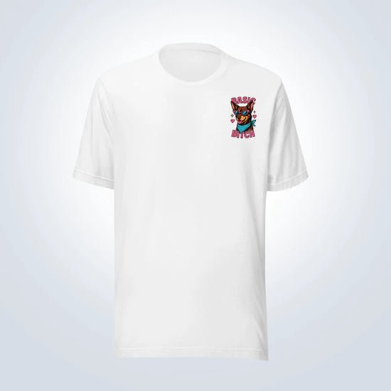 Basic Bitch Kelpie T-Shirt – White – Front View