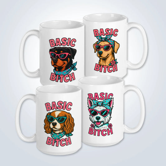 Basic Bitch Vintage Design Breed Mug