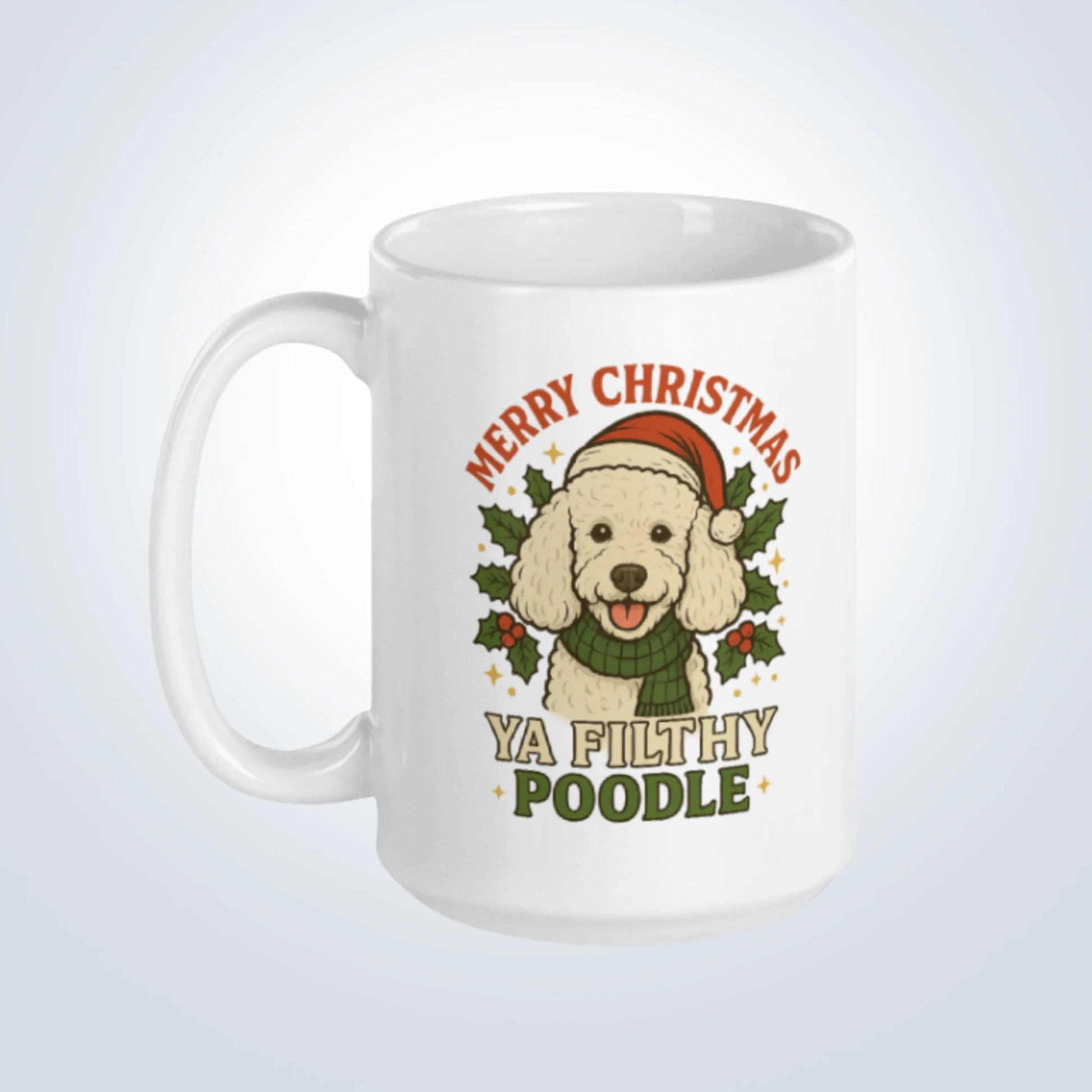 Poodle Merry Christmas Design
